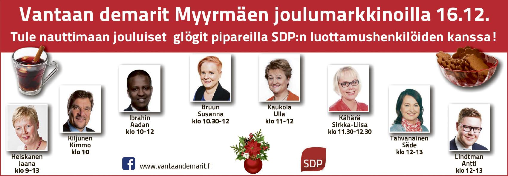 Demarit Myyrmäen Joulumarkkinoilla 16.12.