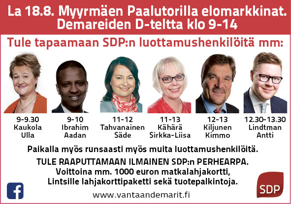 Demarit Paalutorilla Lauantaina 18.8.2018