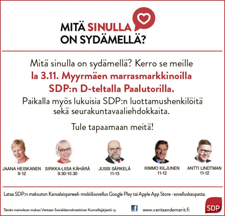 Vantaan Demarit Marrasmarkinoilla 3.11.