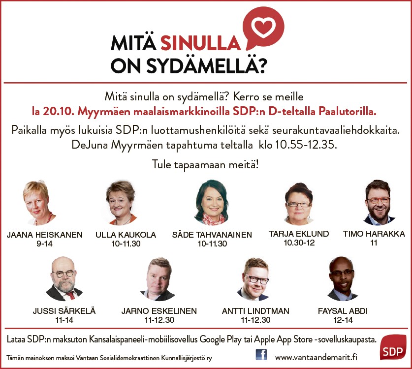 Vantaan Demarit maalaismarkkinoilla 20.10.2018