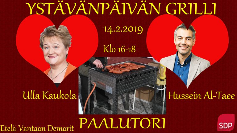 Ystävänpäivän grilli Paalutorilla