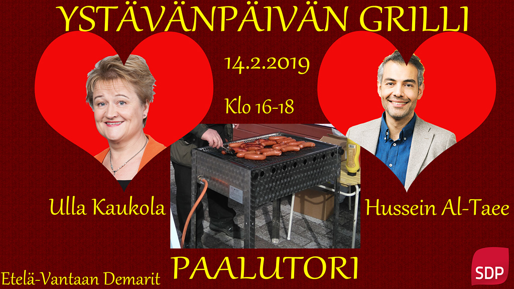 Ystävänpäivän grilli Paalutorilla