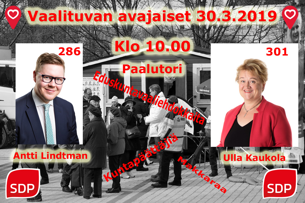 Vaalituvan avajaiset 30.3.2019