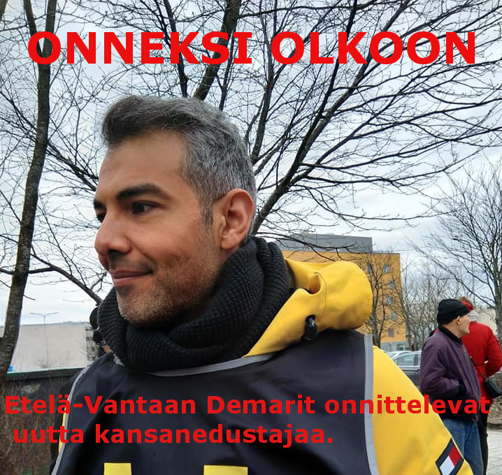 Etelä-Vantaan Demarit onnittelevat uutta kansanedustajaa.