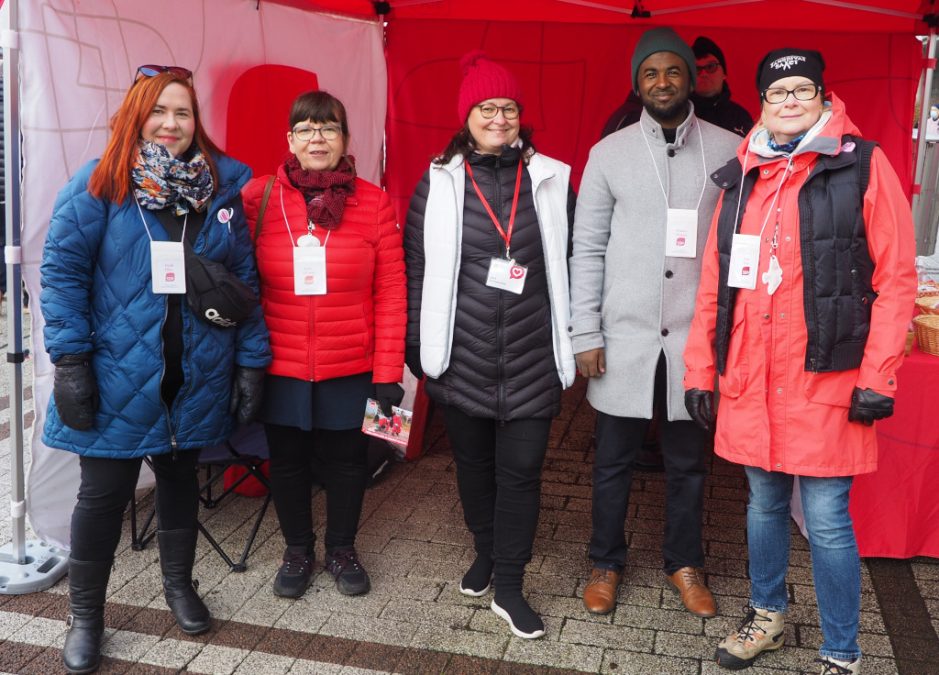 Heidi Hilas, Kirsi Salonen, Säde Tahvanainen, Osman Muktar ja Anu Hall