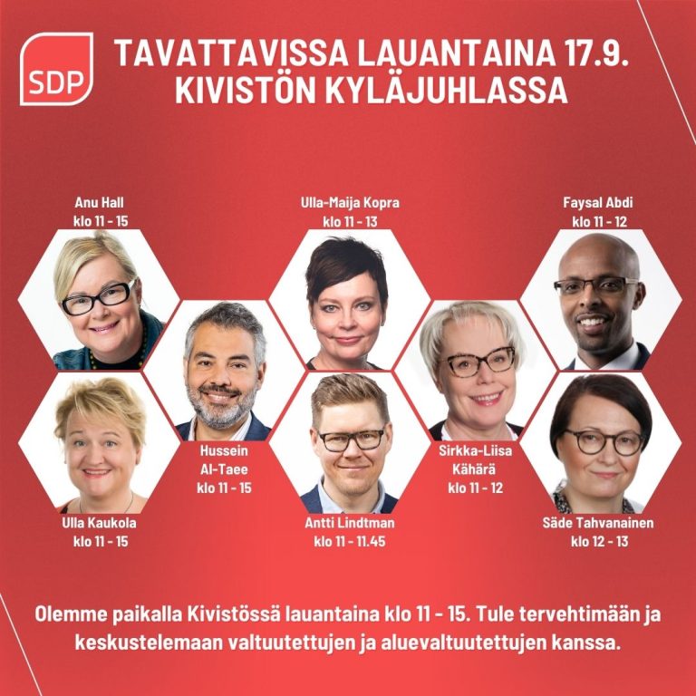 Demarit Kivistön kyläjuhlilla.