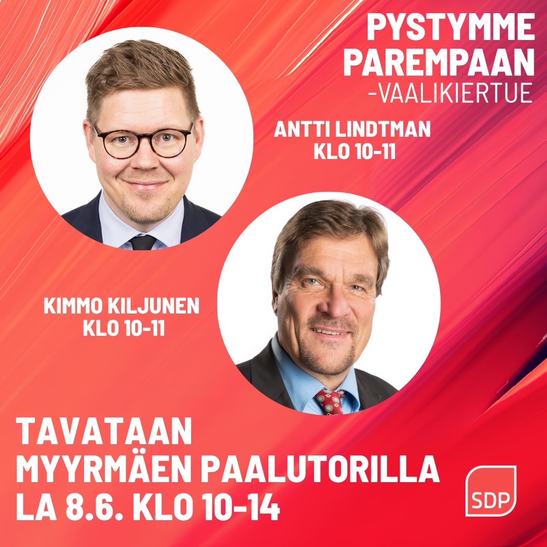 Demarit lauantaina 8.6. Paalutorilla