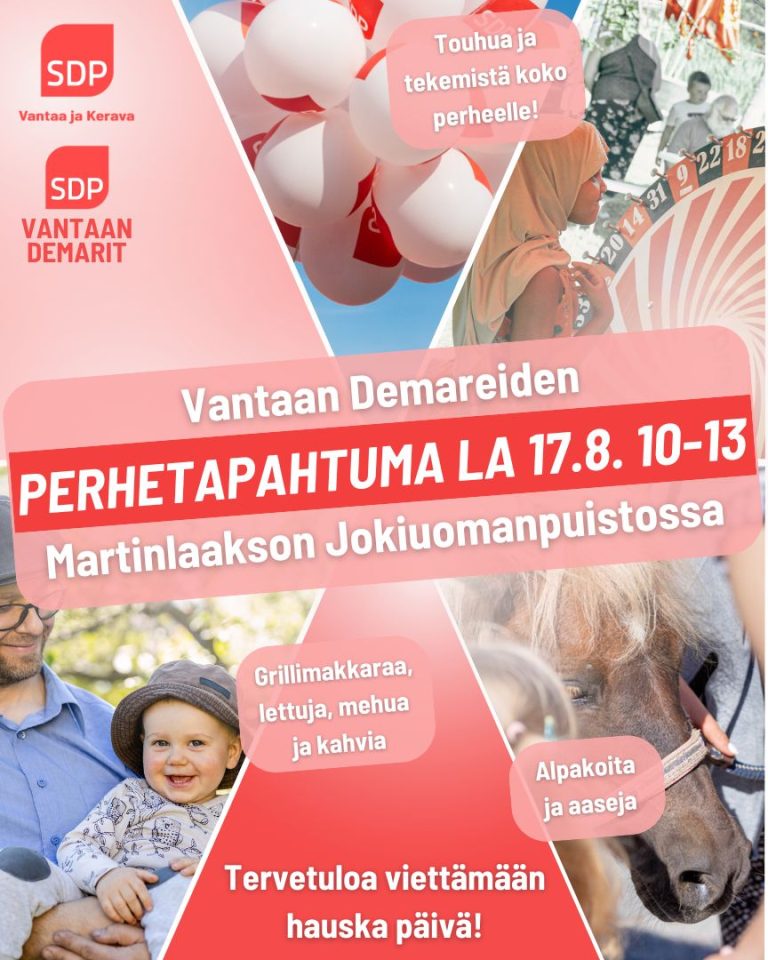 Tervetuloa viettämään iloista perhepäivää Jokiuomanpuistoon!