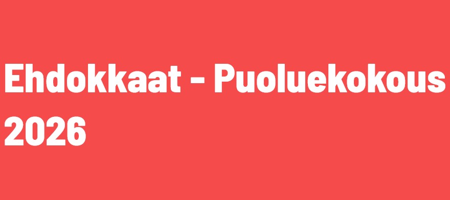 Ehdokkaamme puoluekokoukseen 2026